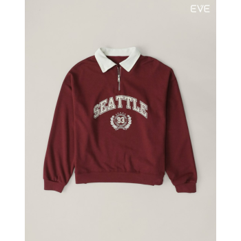 Collegiate Half-Zip Sweatshirt: Retro Comfort