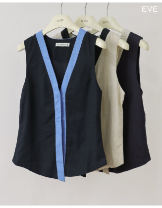 Contrast-Trim Vest Top: Modern & Chic