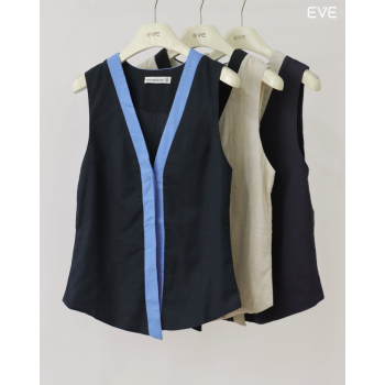 Contrast-Trim Vest Top: Modern & Chic
