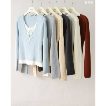 Layered Lace Knit Top: Feminine Charm
