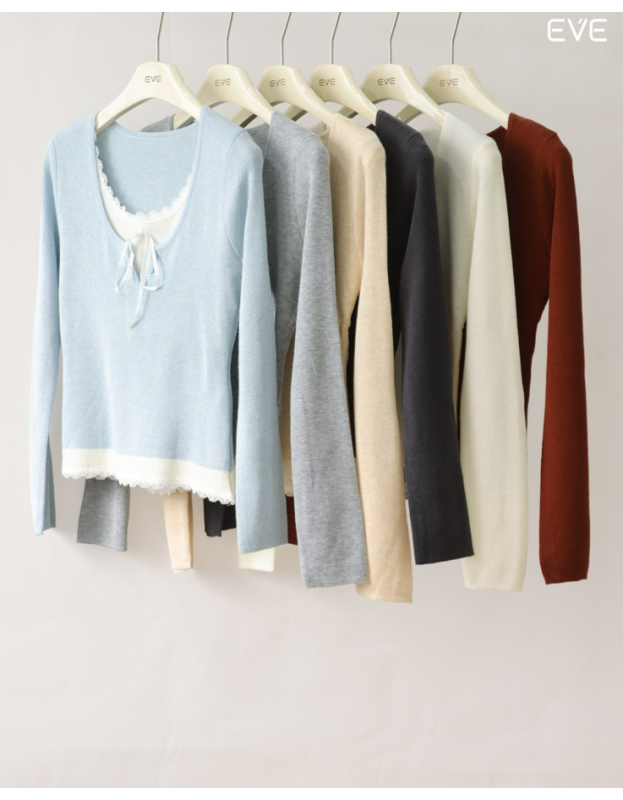 Layered Lace Knit Top: Feminine Charm