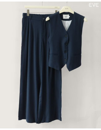 Chic & Coordinated: The Vest and Wide-Leg Pant Set