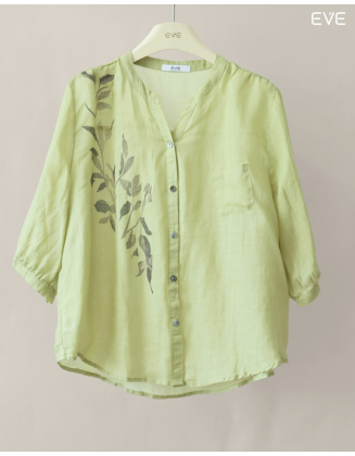 Leafy Print Top: Naturally Chic