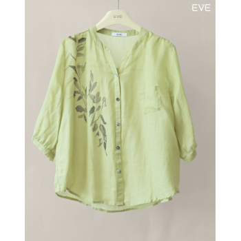 Leafy Print Top: Naturally Chic
