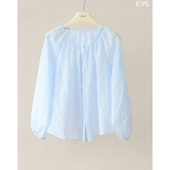 Sheer Button-Up Shirt