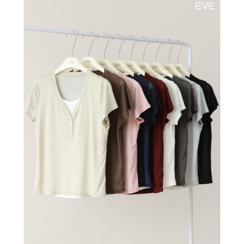 V-Neck Knit Tee