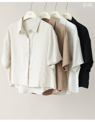 Striped Linen Blend Shirt