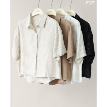 Striped Linen Blend Shirt