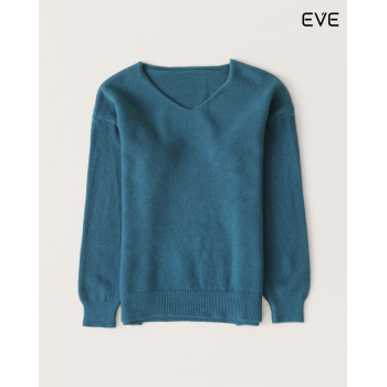 Vibrance Meets Comfort: The EVE Essential V-Neck Knit Sweater
