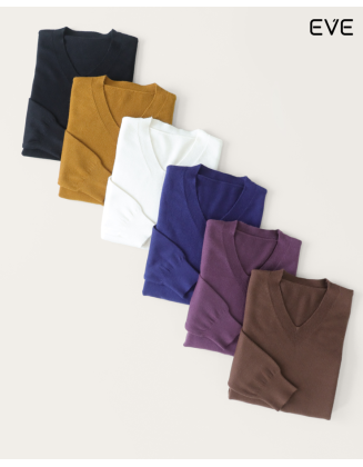 Essential V-Neck Knit Sweater