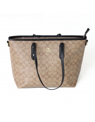 Signature Coated Leather Hand Bag