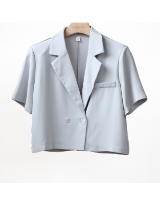 Crop Half-Sleeve Blazer