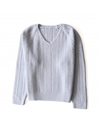 V-Neck Sweater (Knitted)